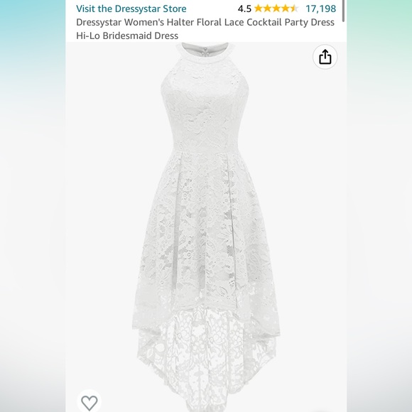 Women's Halter Floral Lace Cocktail Party Dress Hi-Lo Dress Size Medium - Picture 3 of 5